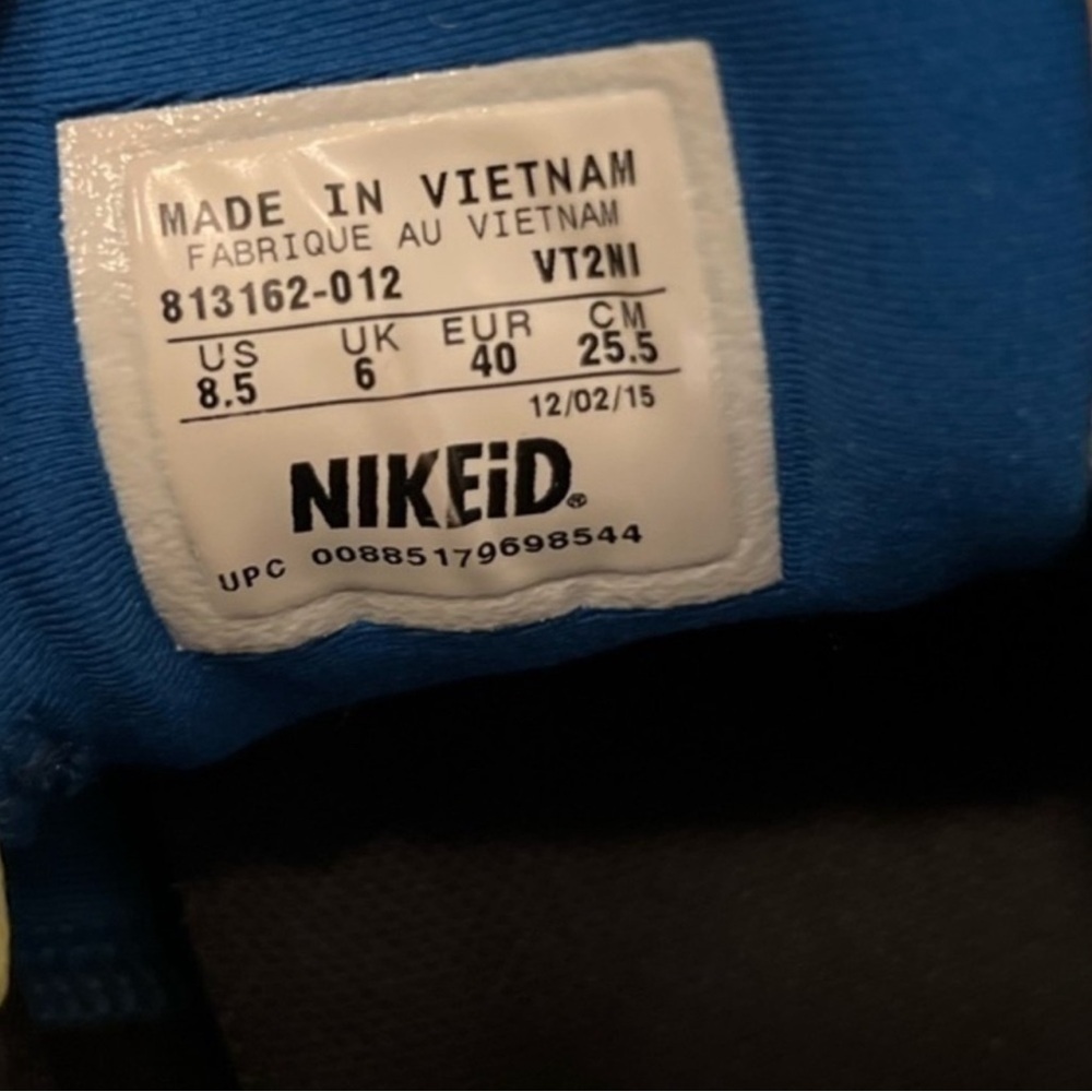 Nike women’s Vibrant Blue and Neon Yellow Sneakers​ - Size 8.5 women’s - Picture 4 of 7